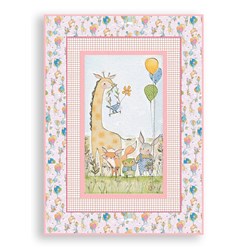 Hello World!  A Good Day Baby Quilt Kit - Pink